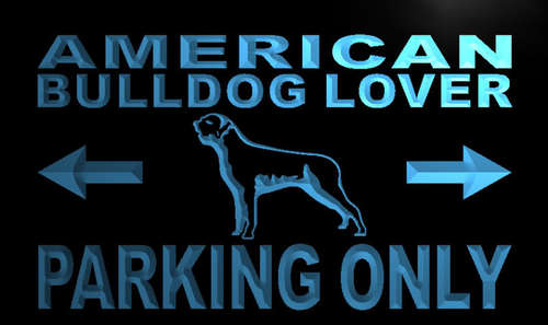 American Bulldog lover Parking Only Neon Sign